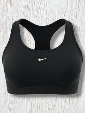 Nike Black Ribbed Band Sports Bra XL